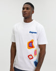 Capone T-Shirt Patches Logo White-Multi