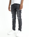Purple Jeans Low Rise Skinny Indigo Black