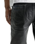 Purple Jeans Low Rise Slim Flare Dirty Coated