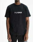 Purple T-Shirt Half & Half Black