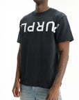 Purple T-Shirt Heavyweight Jersey Black