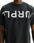Purple T-Shirt Heavyweight Jersey Black