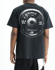 Purple T-Shirt Textured Jersey Black