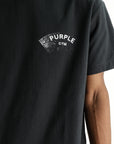 Purple T-Shirt Textured Jersey Black
