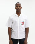 Casablanca Shirt Embroidered Mono Ss Cuban Collar Dragonfly Floral-AL Capone Premium