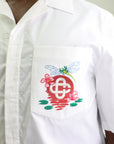 Casablanca Shirt Embroidered Mono Ss Cuban Collar Dragonfly Floral-AL Capone Premium