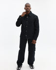 Casablanca Shacket Denim Monogram Black-AL Capone Premium