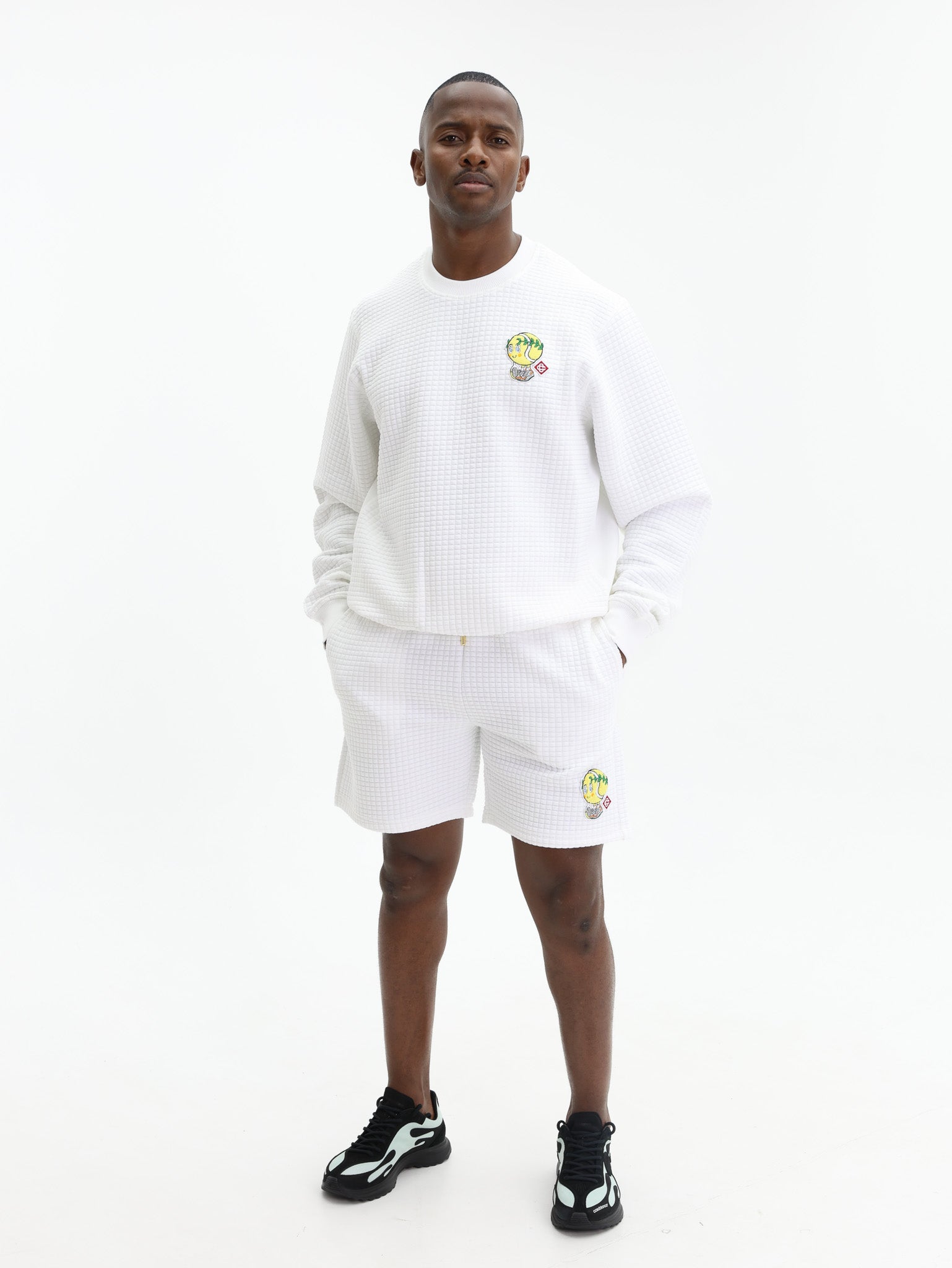 Casablanca Sweater Grid White - AL Capone Premium