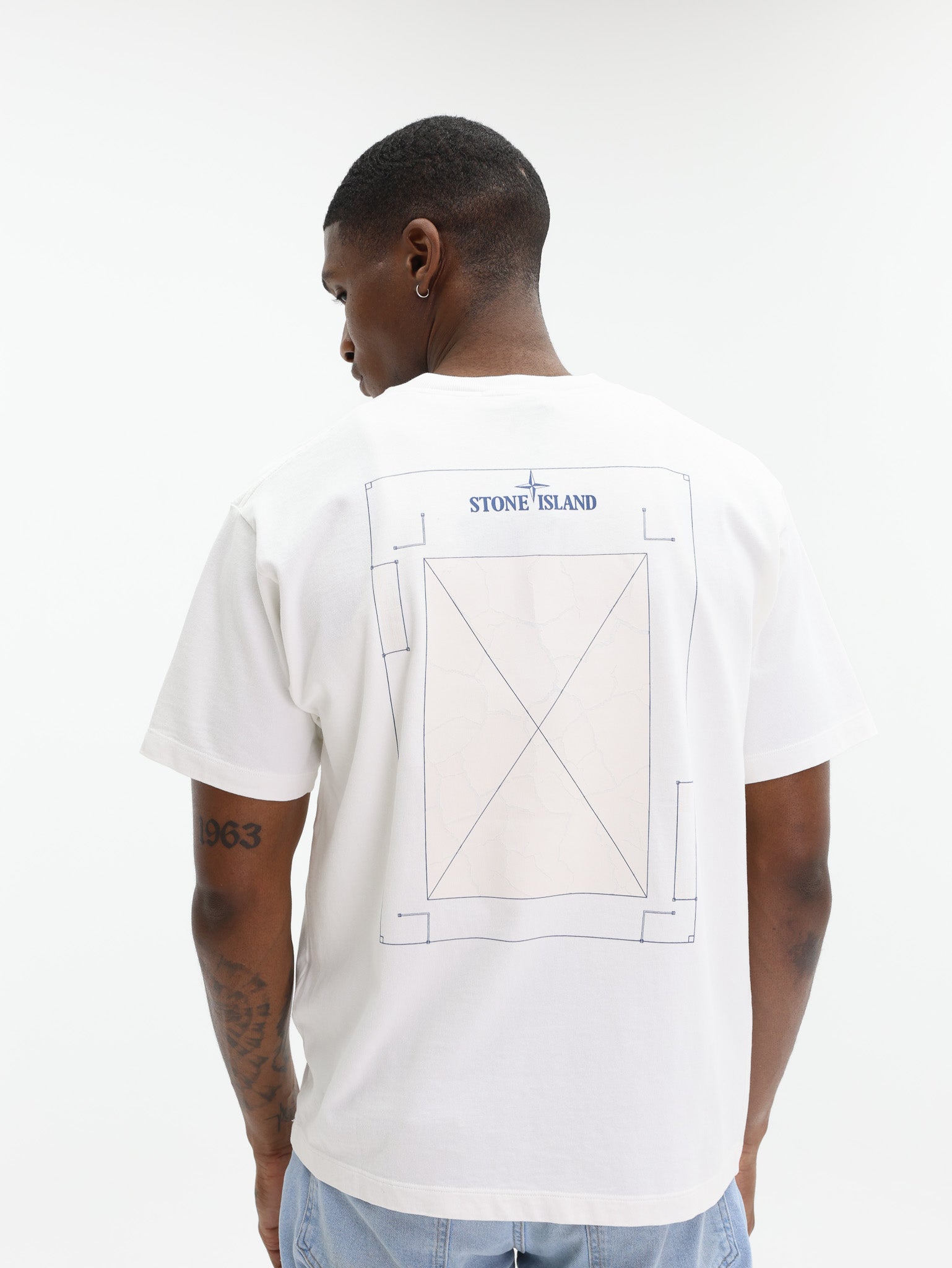 Stone Island T-Shirt Logo White-AL Capone Premium