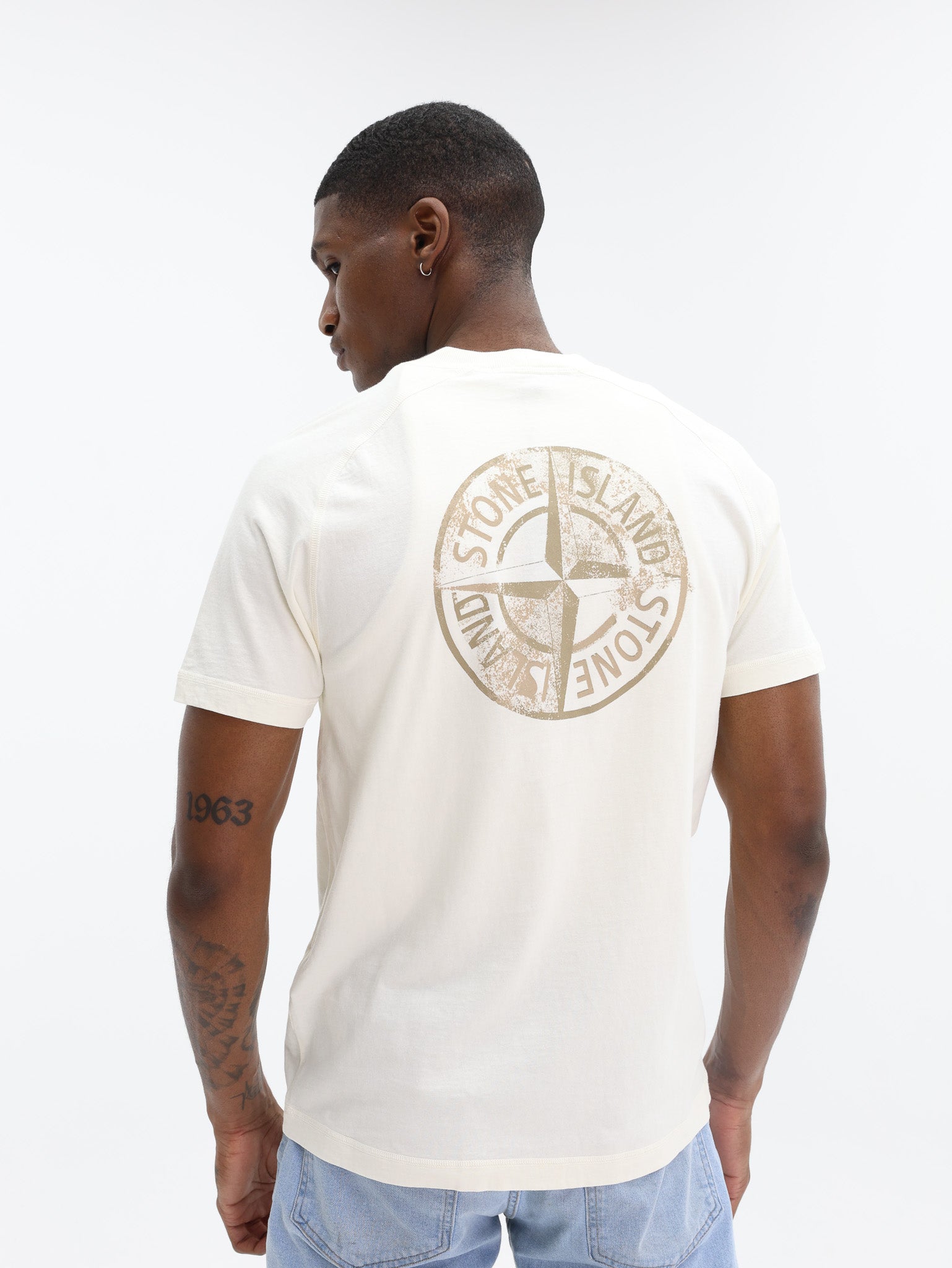 Stone Island T-Shirt Logo Cream-AL Capone Premium