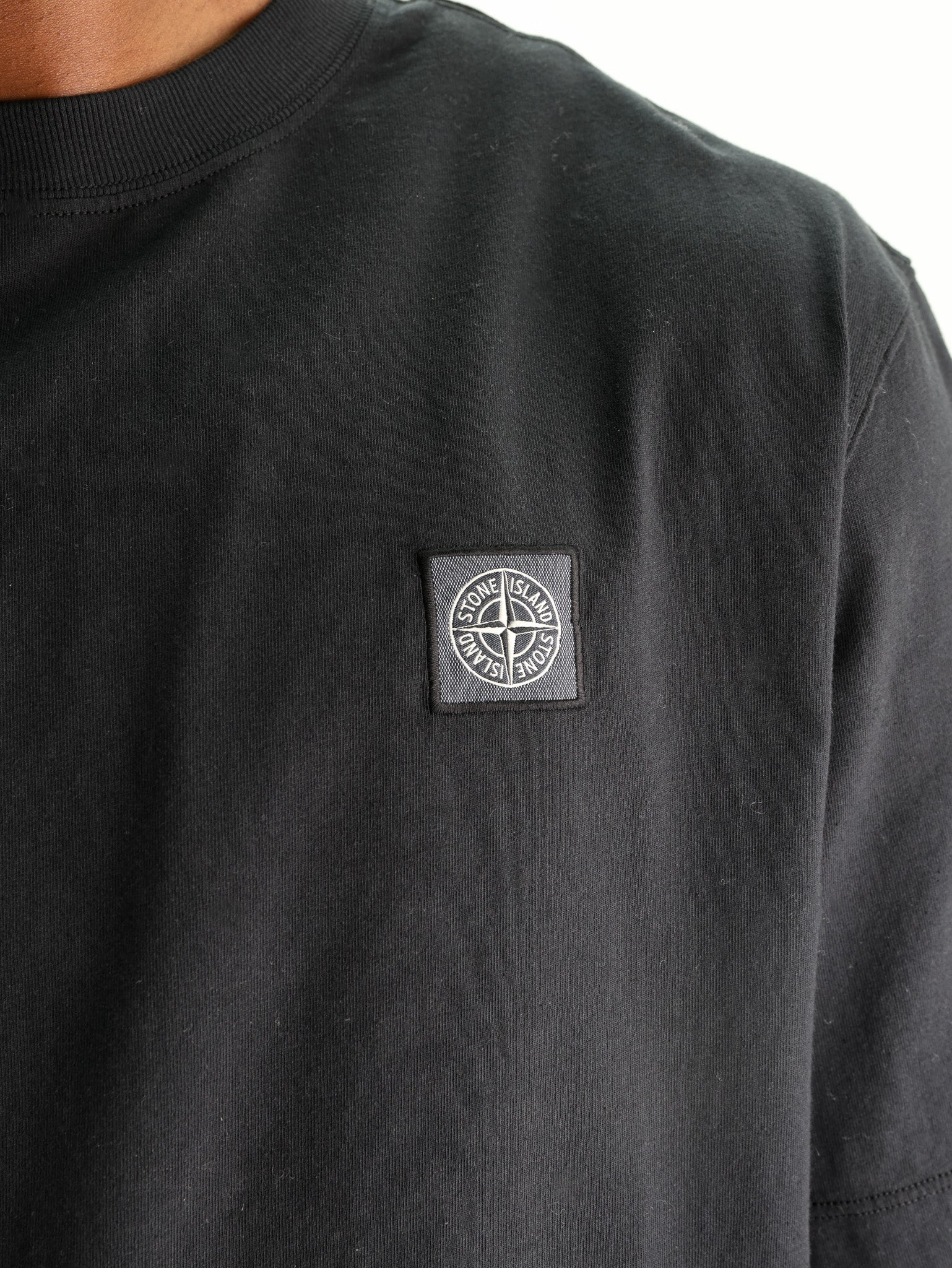 Stone Island T-Shirt Chest Logo Black-AL Capone Premium