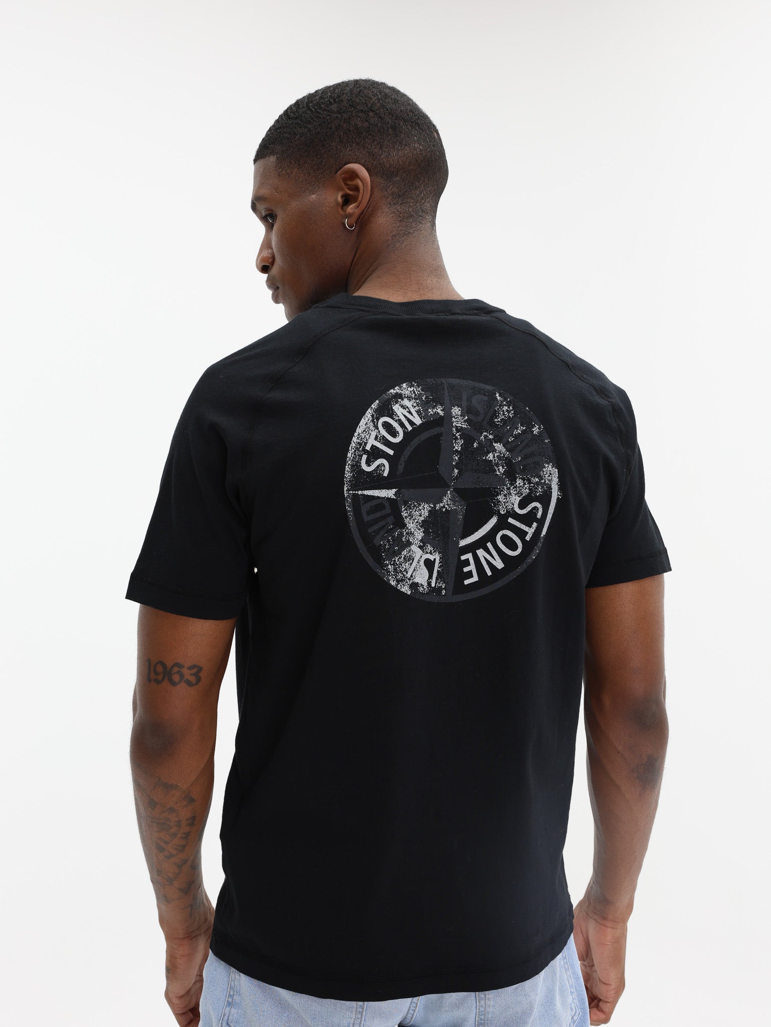 Stone Island T-Shirt Logo Black-AL Capone Premium