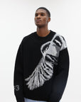 Adidas Sweater Run Knit Y-3 Sleeve Logo Black-AL Capone Premium