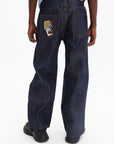 Kidsuper Jeans Raw Denim Pleated Indigo