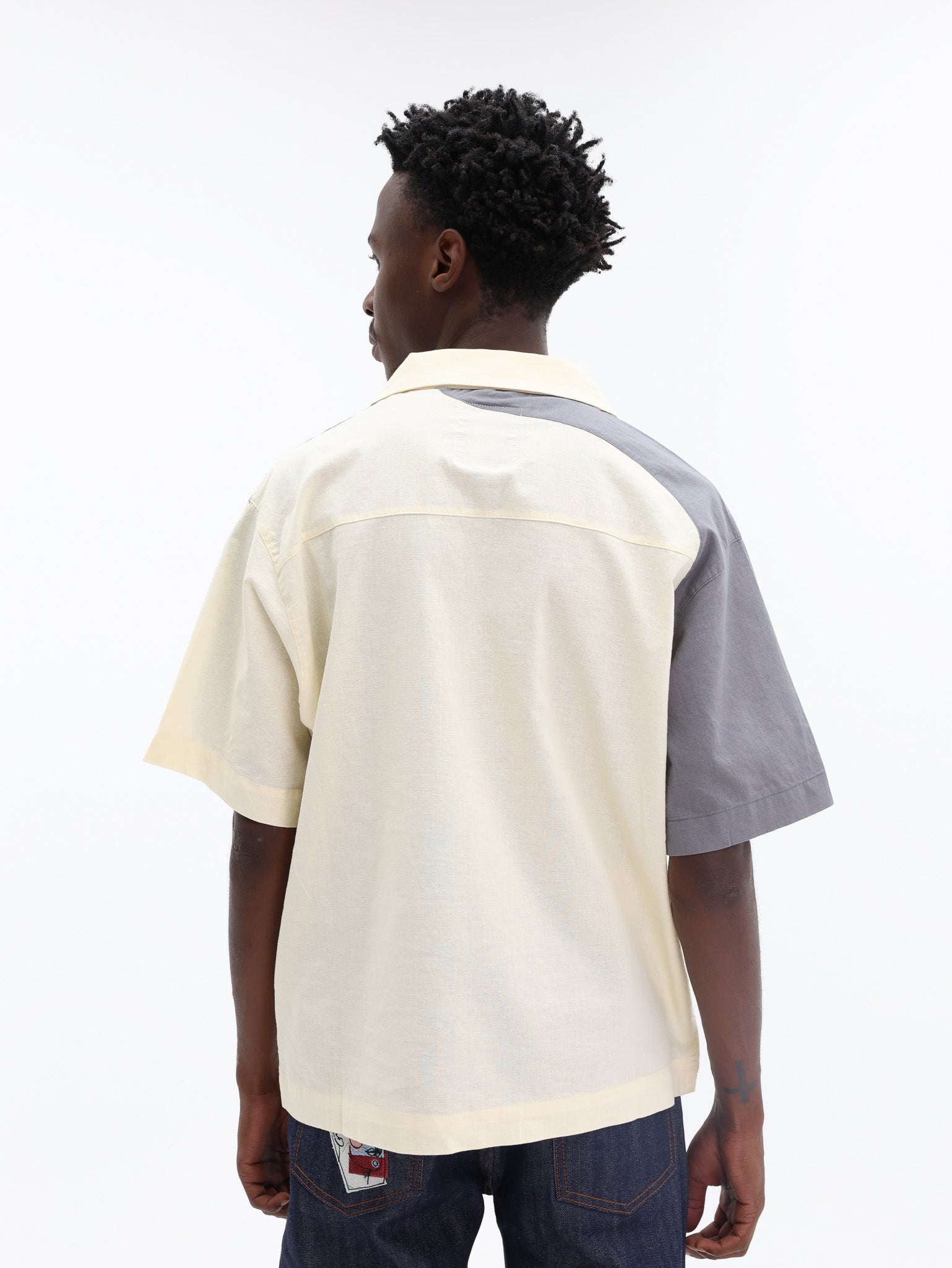 Kidsuper Shirt Patchwork Face Linen Camp Brown - AL Capone Premium