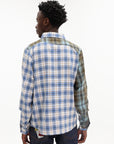 Kidsuper Shirt Patchwork Face Flannel Blue