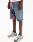 Kidsuper Shorts Painted Panel Shorts Light Wash