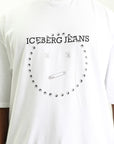 Iceberg T-Shirt Smile Metal Print  White