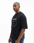 Iceberg T-Shirt Relaxed Fit Smile Print In Logoed Metal Black