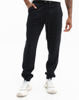 Iceberg Jogger Fleece Embro Bear Patch Black