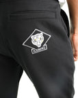 Iceberg Jogger Fleece Embro Bear Patch Black