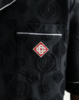Casablanca Towelling Monogram Shirt Black