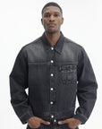 Arte Jacket Pocket Denim Faded Black