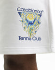 Casablanca Tennis Club Icon Sweatshort White