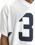 Arte T-Shirt Baseball Print V-Neck White