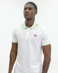 Casablanca Textured Pique Laurel Polo White