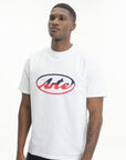 Arte T-Shirt Circle Red Logo White