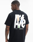 Arte T-Shirt White Logo Back Print Black