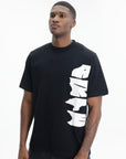 Arte T-Shirt White Logo Print Black