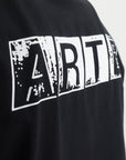 Arte T-Shirt Block White Back Print Black