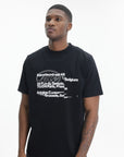 Arte T-Shirt White Address Print Black