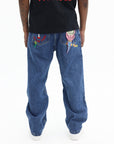 Icecream Double Scoop Apple Denim Pants Mid Wash Blue