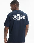 Arte T-Shirt Back Poster Plain Navy
