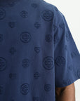 Casablanca Applique Monogram Oversized T-Shirt Navy