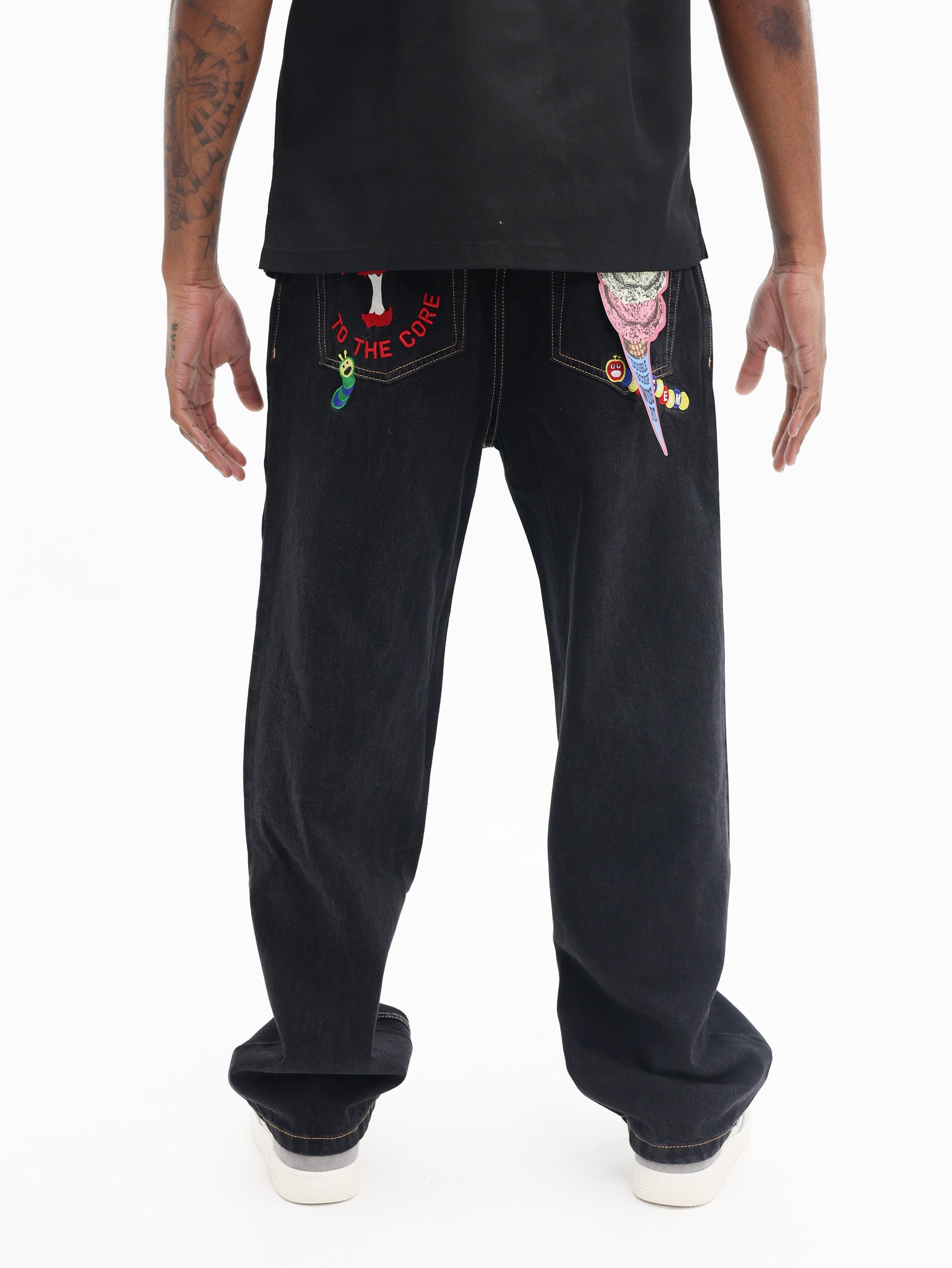 Denim Pants Double cupandcone ブラック32 1着 Ice Cream Double Scoop Apple Denim Pants Black - AL Capone Premium