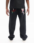 Icecream Double Scoop Apple Denim Pants Black