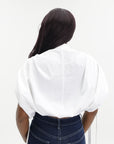 Givenchy Shirt Cropped Poplin ruched White