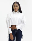 Givenchy Shirt Slv Sequins Collar White