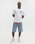 Icecream Running Dog Shorts Light Wash Blue