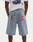 Icecream Running Dog Shorts Light Wash Blue