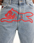 Icecream Running Dog Shorts Light Wash Blue