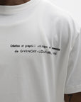 Givenchy T-Shirt Black Print Chest Crew Ivory