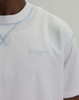 Givenchy T-Shirt V Embroided Neckline White