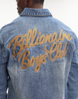 Billionaire Boys Club Script Logo Denim Jacket Mid Wash Blue
