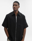 Givenchy Shirt Zip-up Short-Sleeve Black