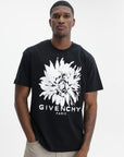 Givenchy T-Shirt Flower White Print Black